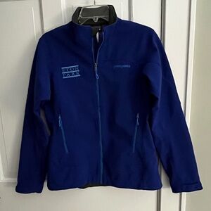 Patagonia Women's Adze Windproof Softshell Jacket Tailored Blue Size Medium